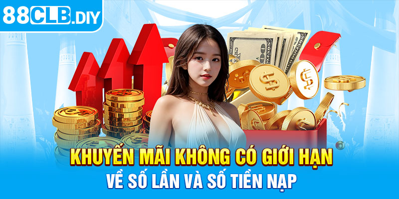 Khuyến mãi không có giới hạn về số lần và số tiền nạp