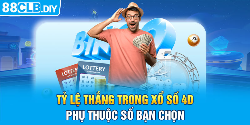 Tỷ lệ thắng trong Xổ Số Max 4D phụ thuộc số bạn chọn